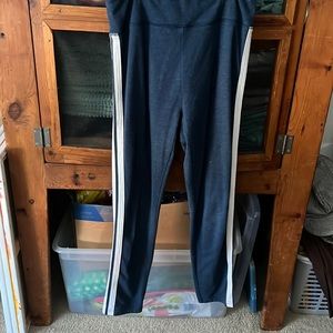 Kids blue with white stripped leggings